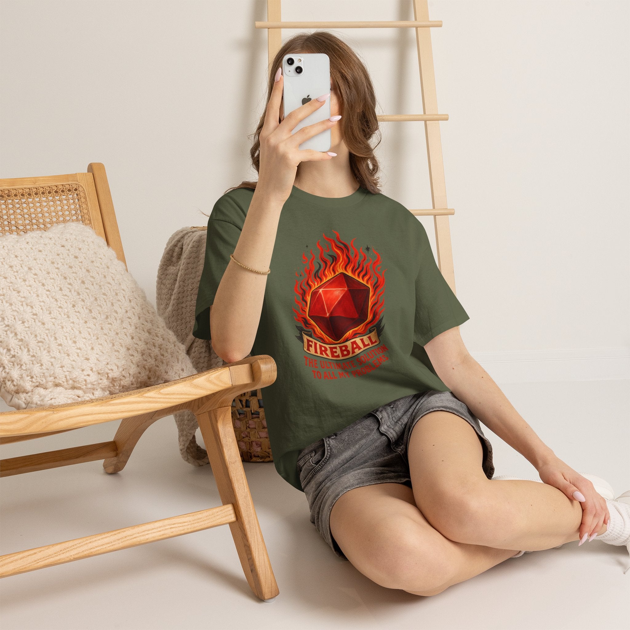 Fireball – The Ultimate Solution to All My Problems| Funny RPG T-shirt