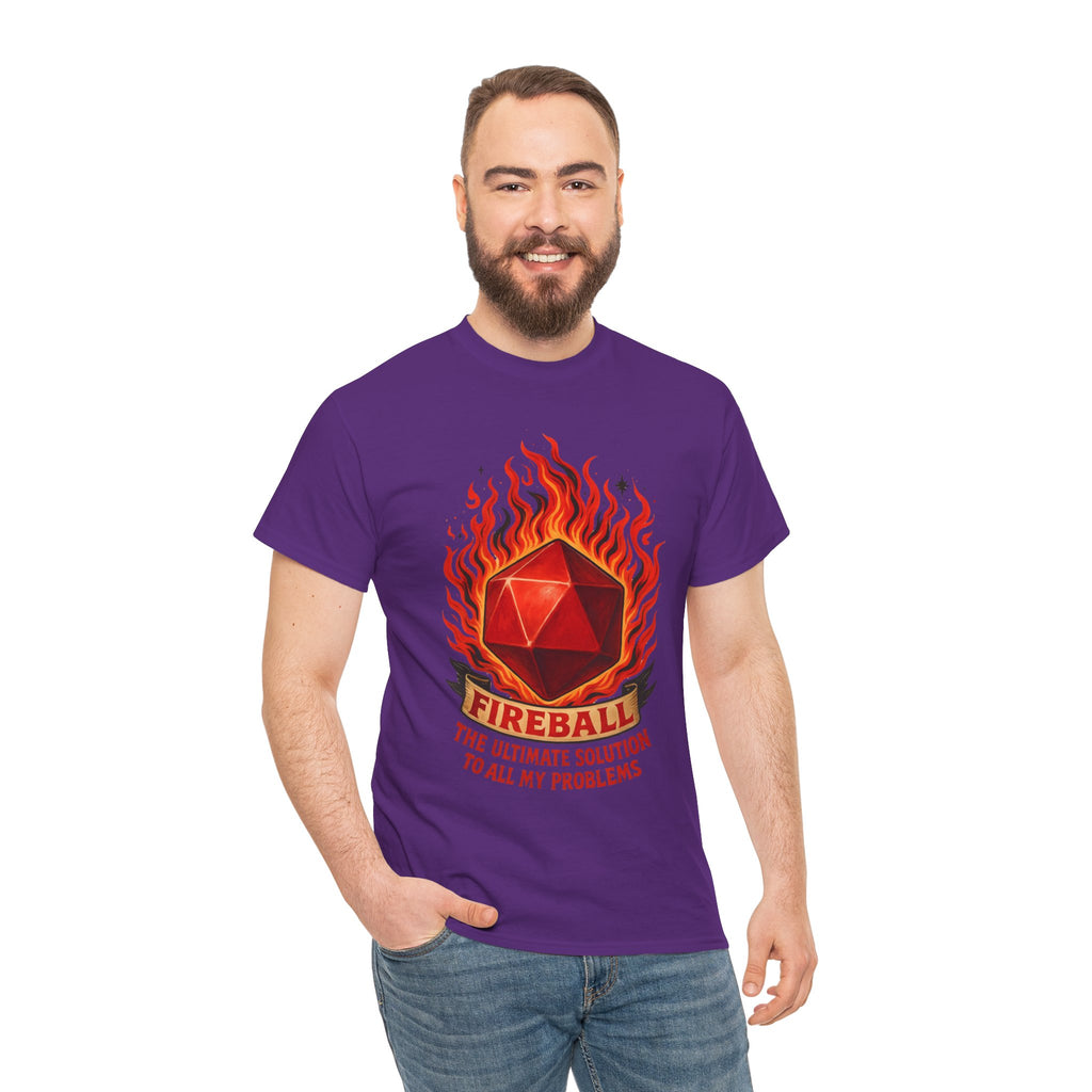 Fireball – The Ultimate Solution to All My Problems| Funny RPG T-shirt