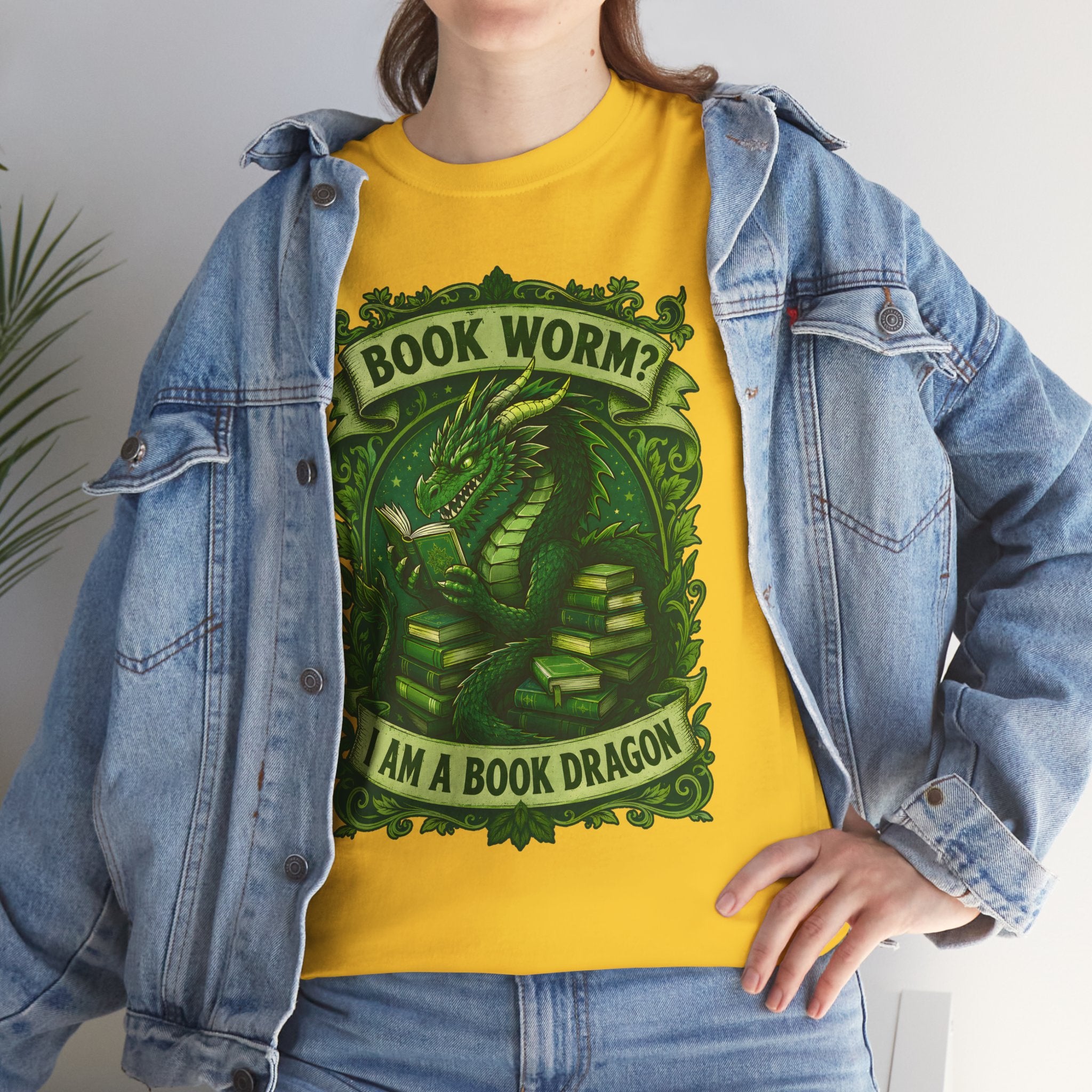 Book Worm? I Am a Book Dragon, Fantasy Reader T-shirt