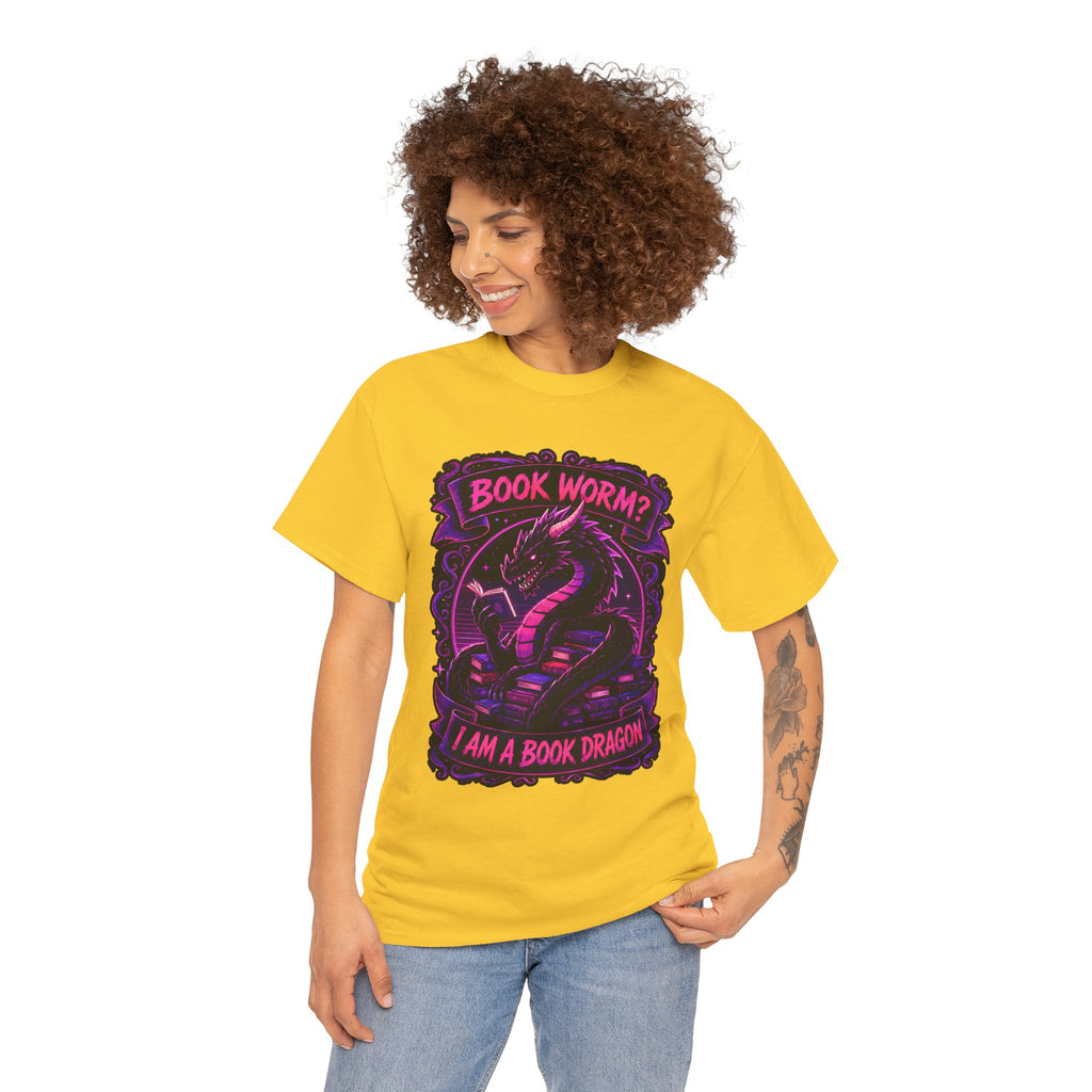 Book Worm? I Am a Book Dragon, Fantasy Reader T-shirt