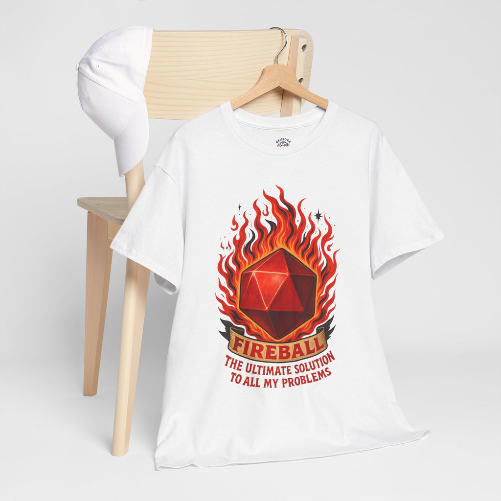 Fireball – The Ultimate Solution to All My Problems| Funny RPG T-shirt
