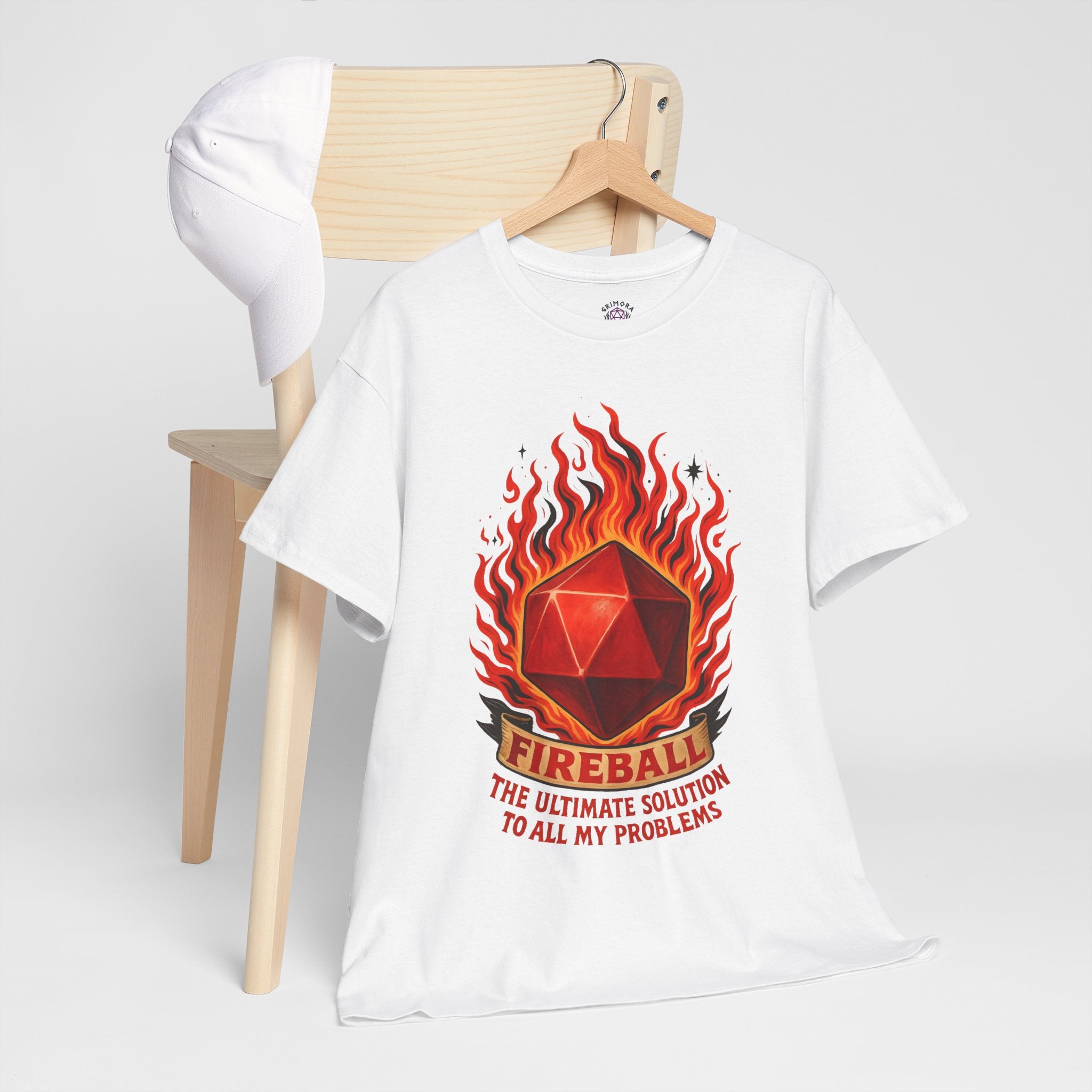 Fireball – The Ultimate Solution to All My Problems| Funny RPG T-shirt
