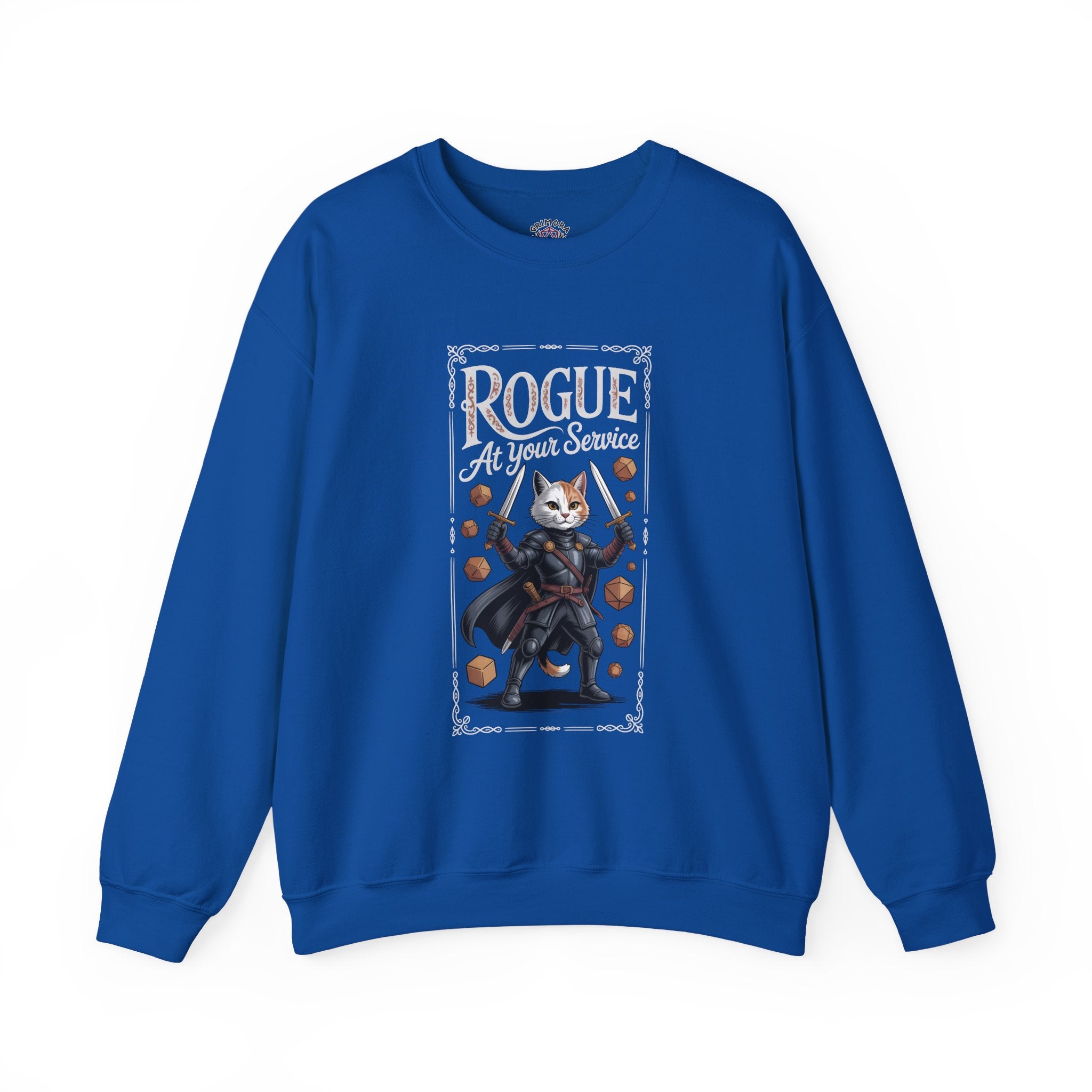 Rogue Cat at Your Serivece D&D Sweatshirt | Cat Lover RPG Gift