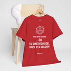 Dice roll minus modifier T-shirt | RPG Personalizable