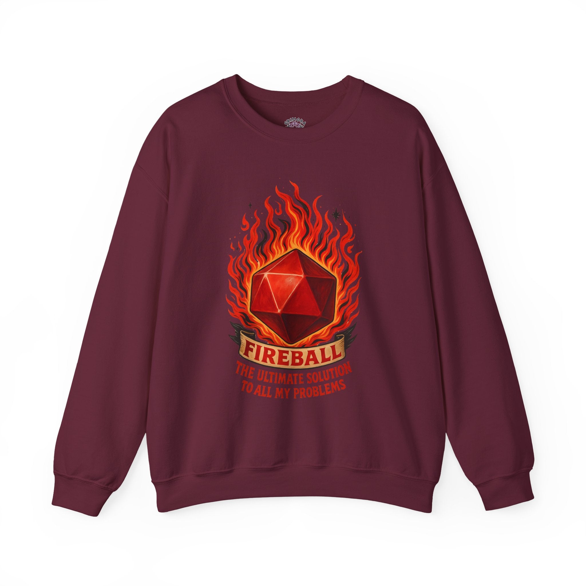 Fireball – The Ultimate Solution to All My Problems| Funny RPG Sweatshirt