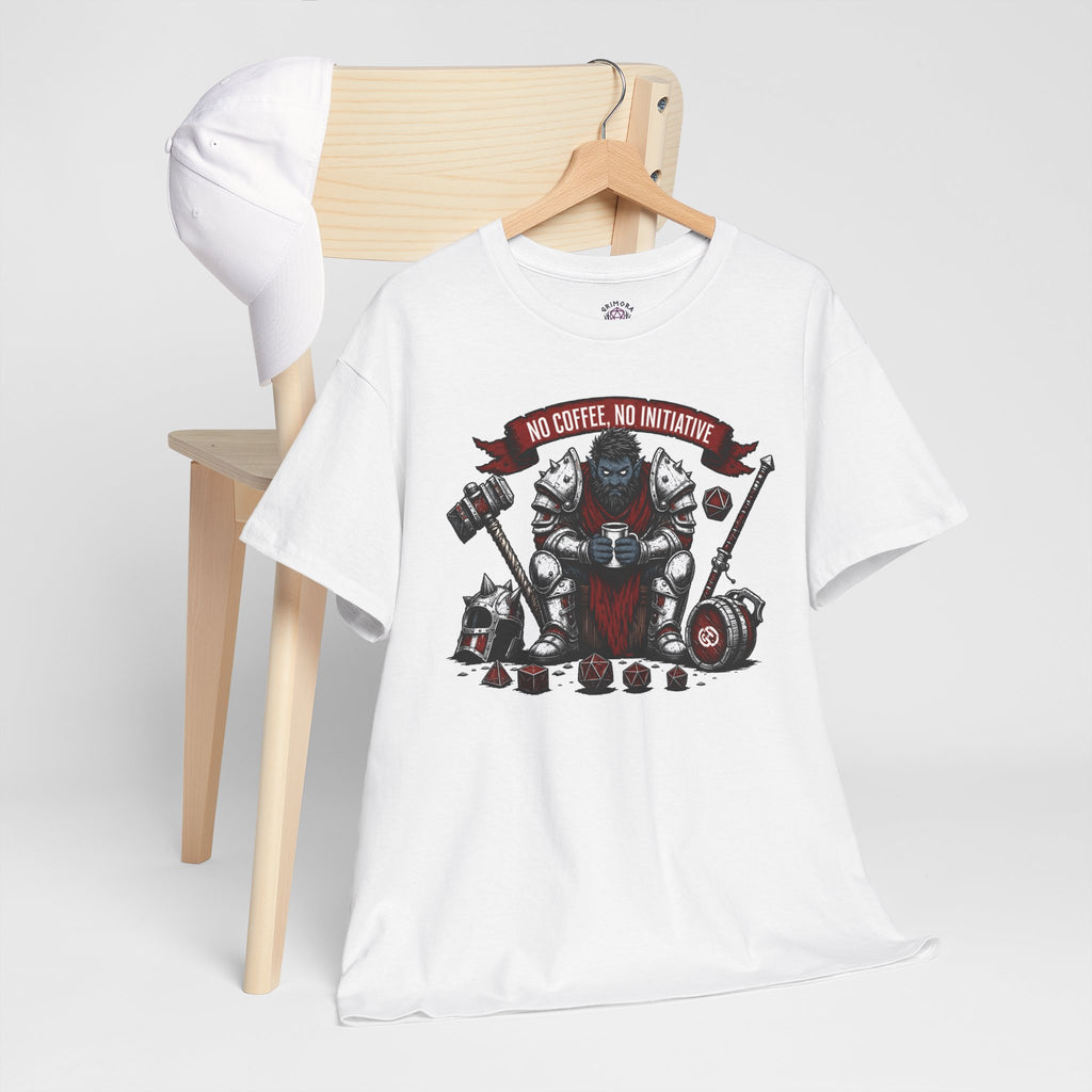 No Coffee, No Initiative | Fantasy RPG T-shirt
