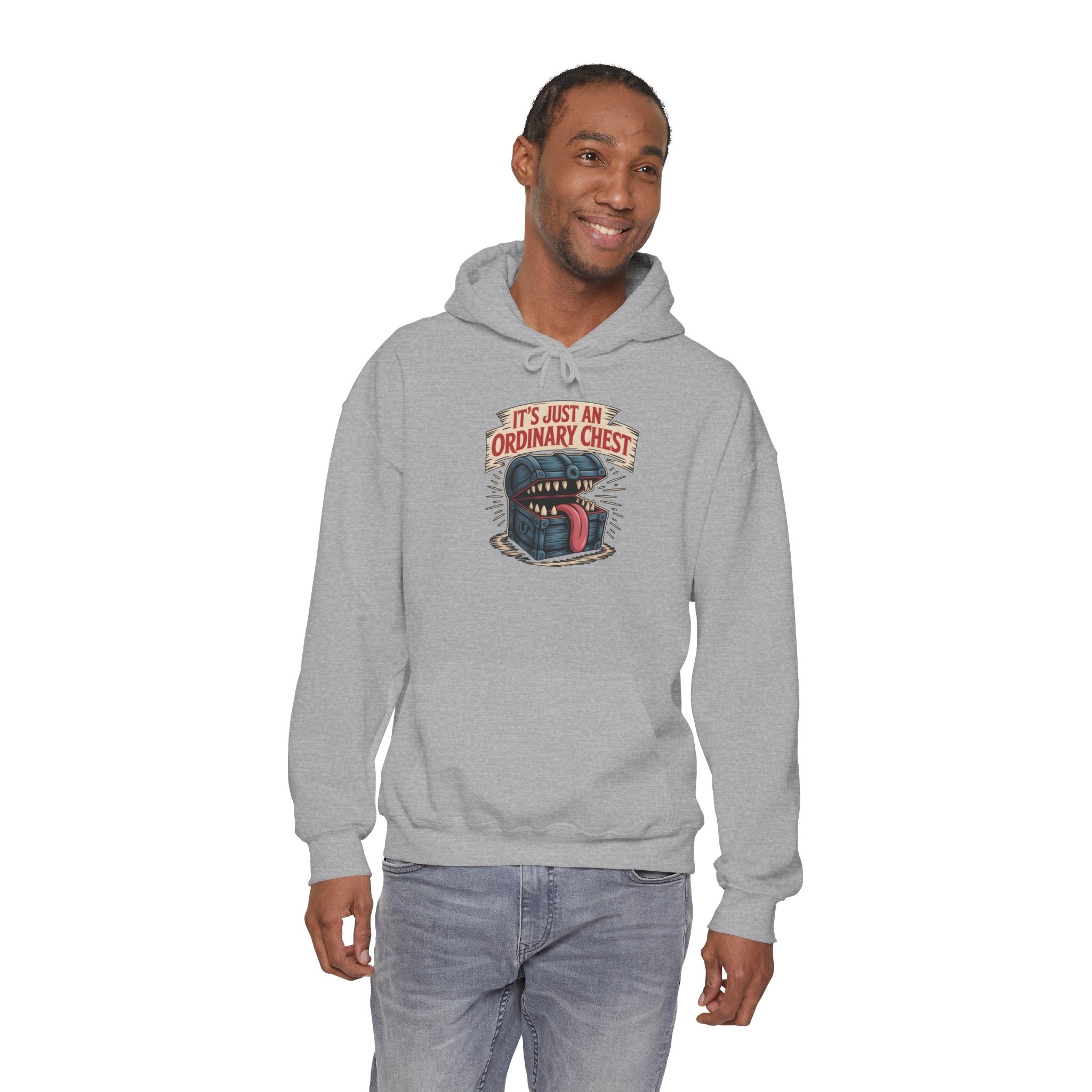 "It's Just An Ordinary Chest" — Mimic monster Hoodie