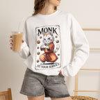 Monk Cat at Your Service D&D Sweatshirt | Cat Lover RPG Gift