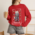 Fighter Cat at Your Service D&D Sweatshirt | Cat Lover RPG Gift