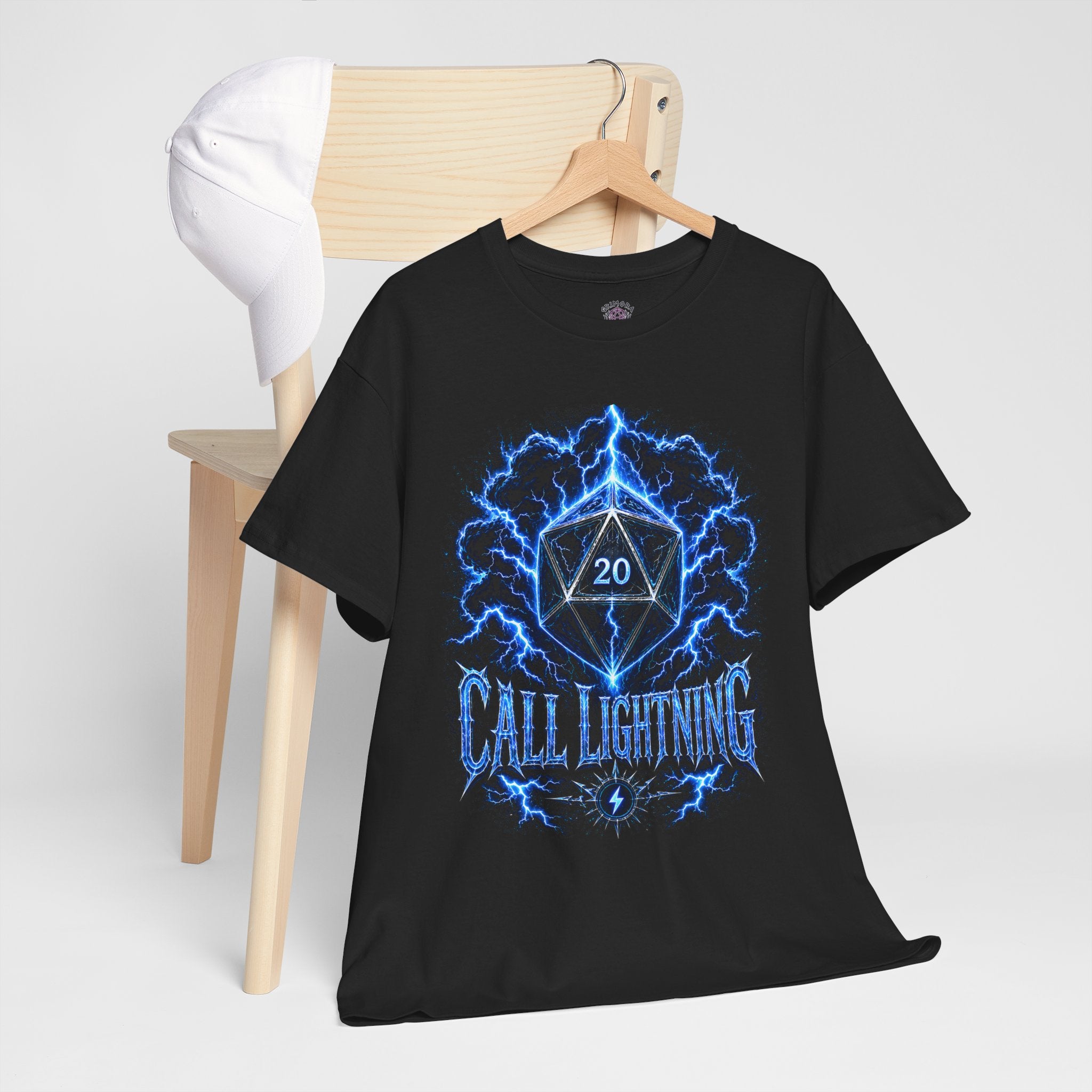 Call Lightning – Hear the Storm's Call | Druid D20 Fantasy T-shirt