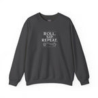 Roll. Sip. Repeat. | Tabletop RPG Coffee Sweatshirt | Dice & Coffee Lover Sweatshirt