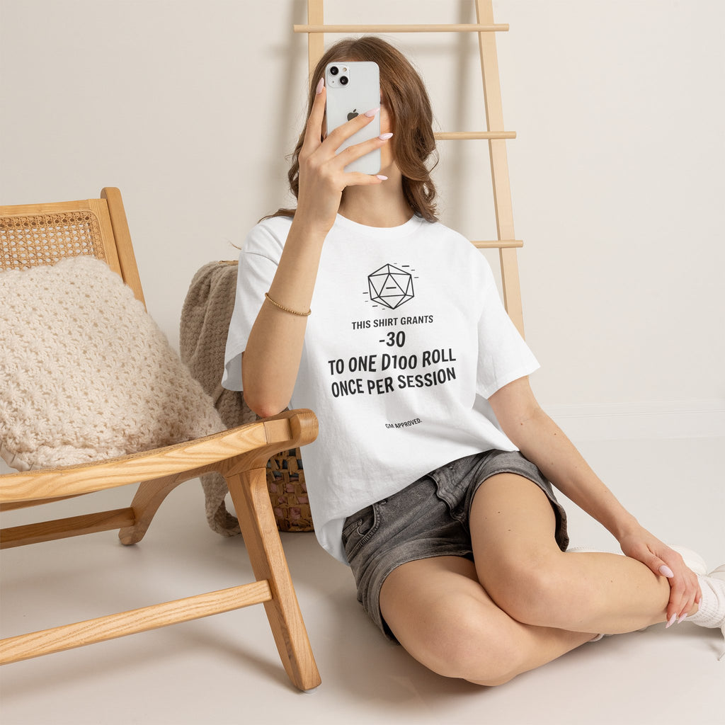 Dice roll minus modifier T-shirt | RPG Personalizable