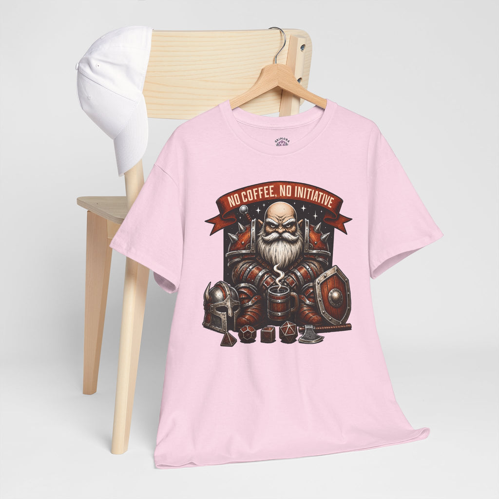 No Coffee, No Initiative | Fantasy RPG T-shirt