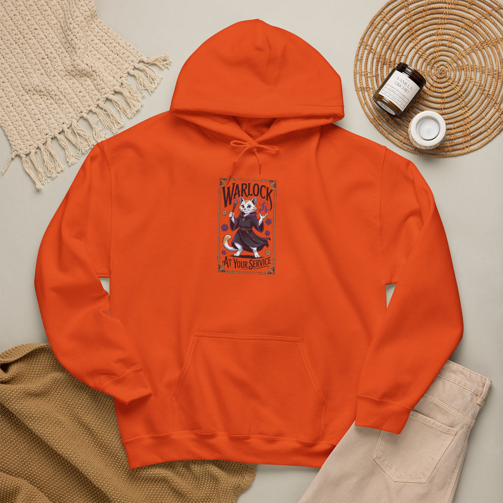 Warlock Cat at Your Serivece D&D Hoodie | Cat Lover RPG Gift