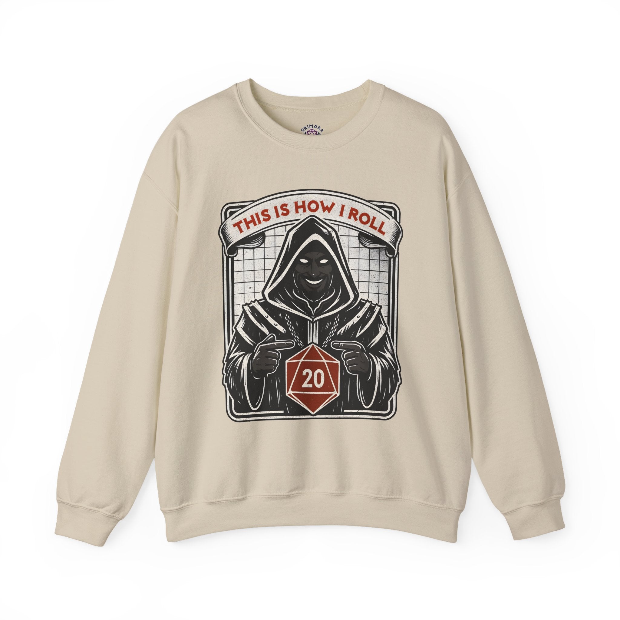 Rogue D20 Crewneck Sweatshirt — "This Is How I Roll" Tabletop RPG Gamer Pullover