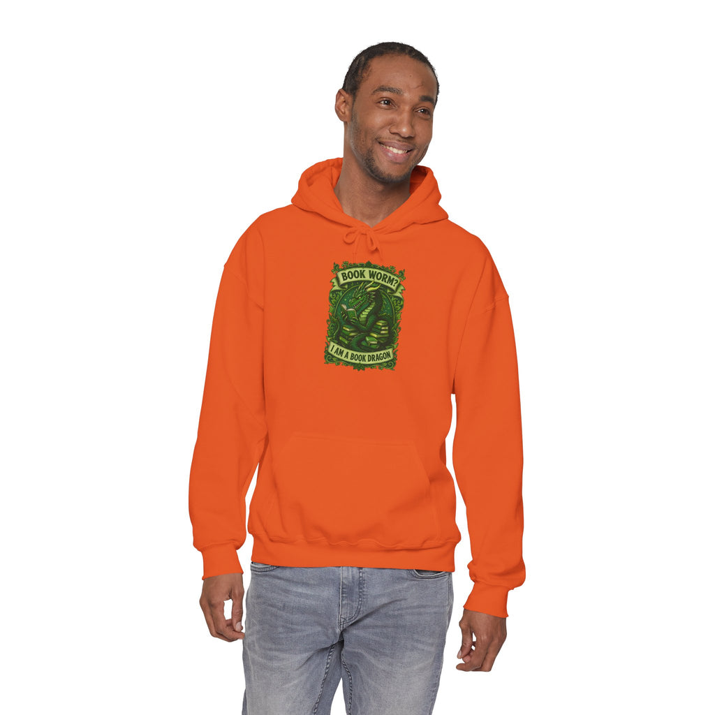 Book Worm? I Am a Book Dragon, Fantasy Reader Hoodie