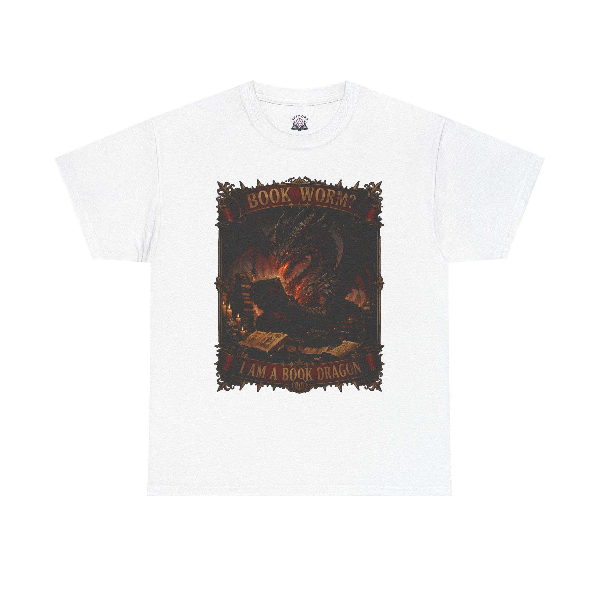 Book Worm? I Am a Book Dragon, Fantasy Reader T-shirt