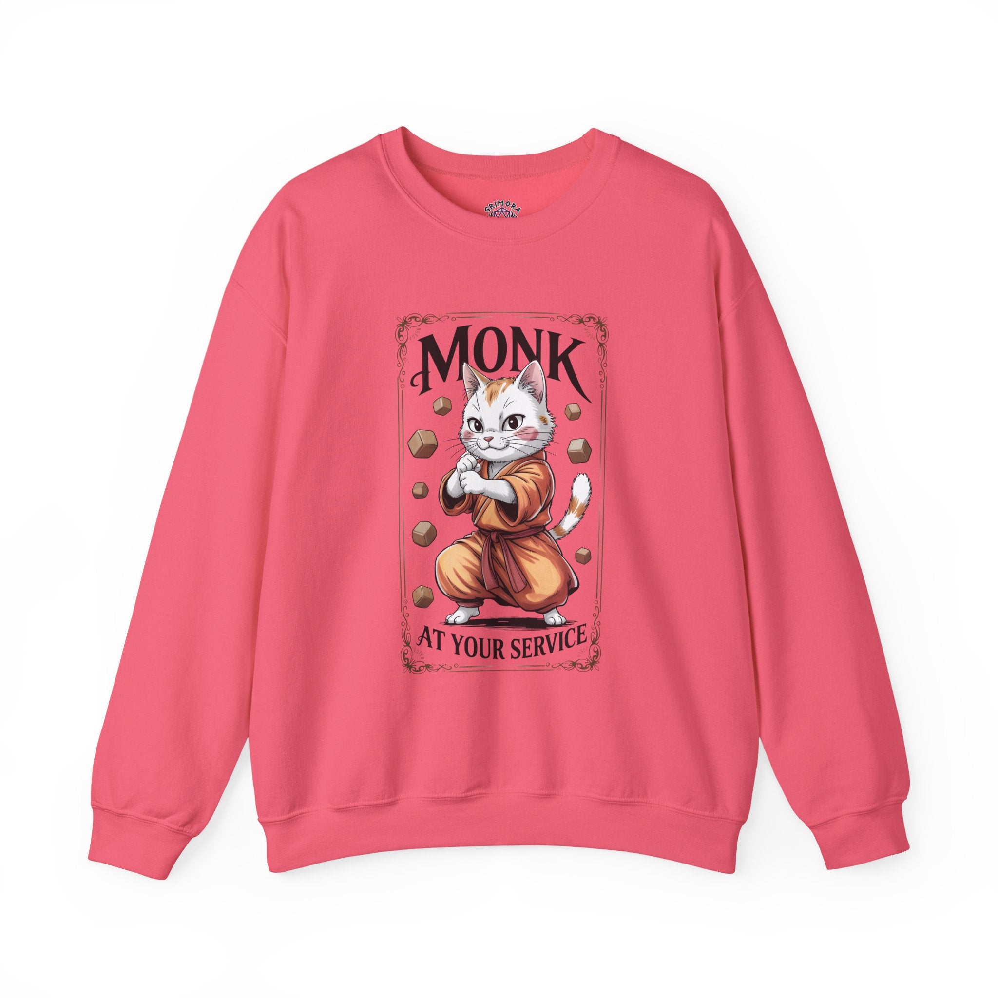 Monk Cat at Your Service D&D Sweatshirt | Cat Lover RPG Gift
