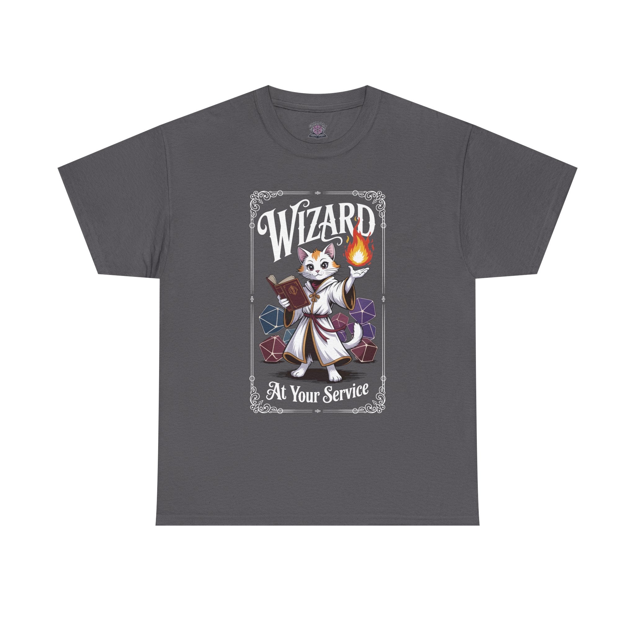 Wizard Cat at Your Serivece D&D T-shirt | Cat Lover RPG Gift