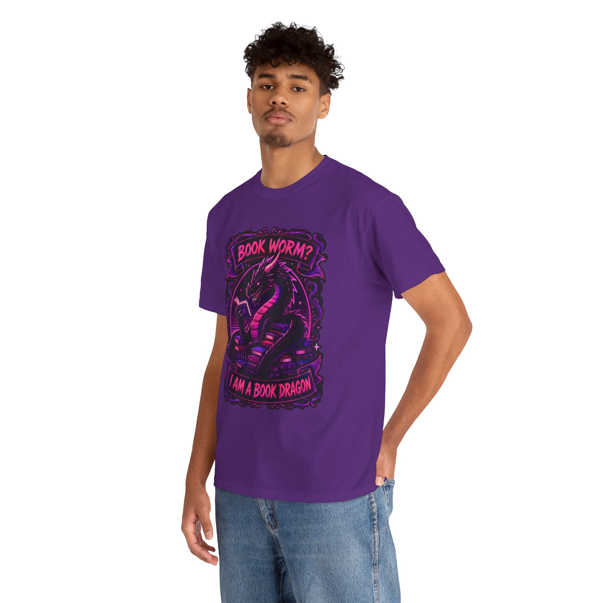 Book Worm? I Am a Book Dragon, Fantasy Reader T-shirt