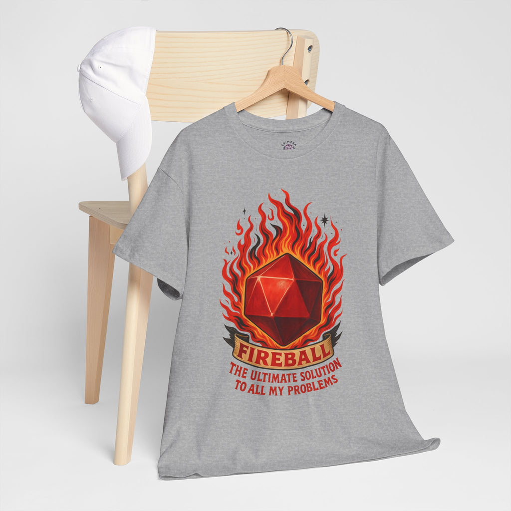 Fireball – The Ultimate Solution to All My Problems| Funny RPG T-shirt