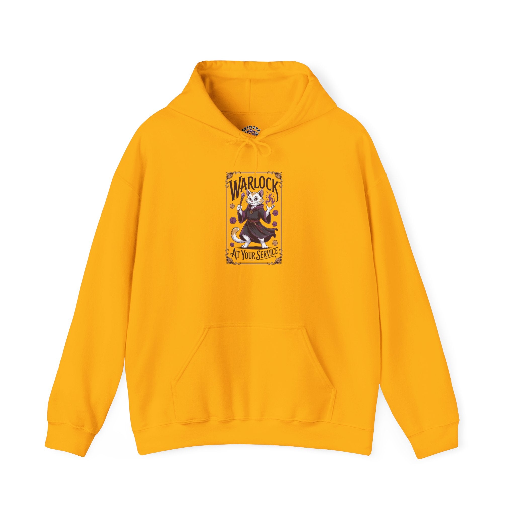 Warlock Cat at Your Serivece D&D Hoodie | Cat Lover RPG Gift