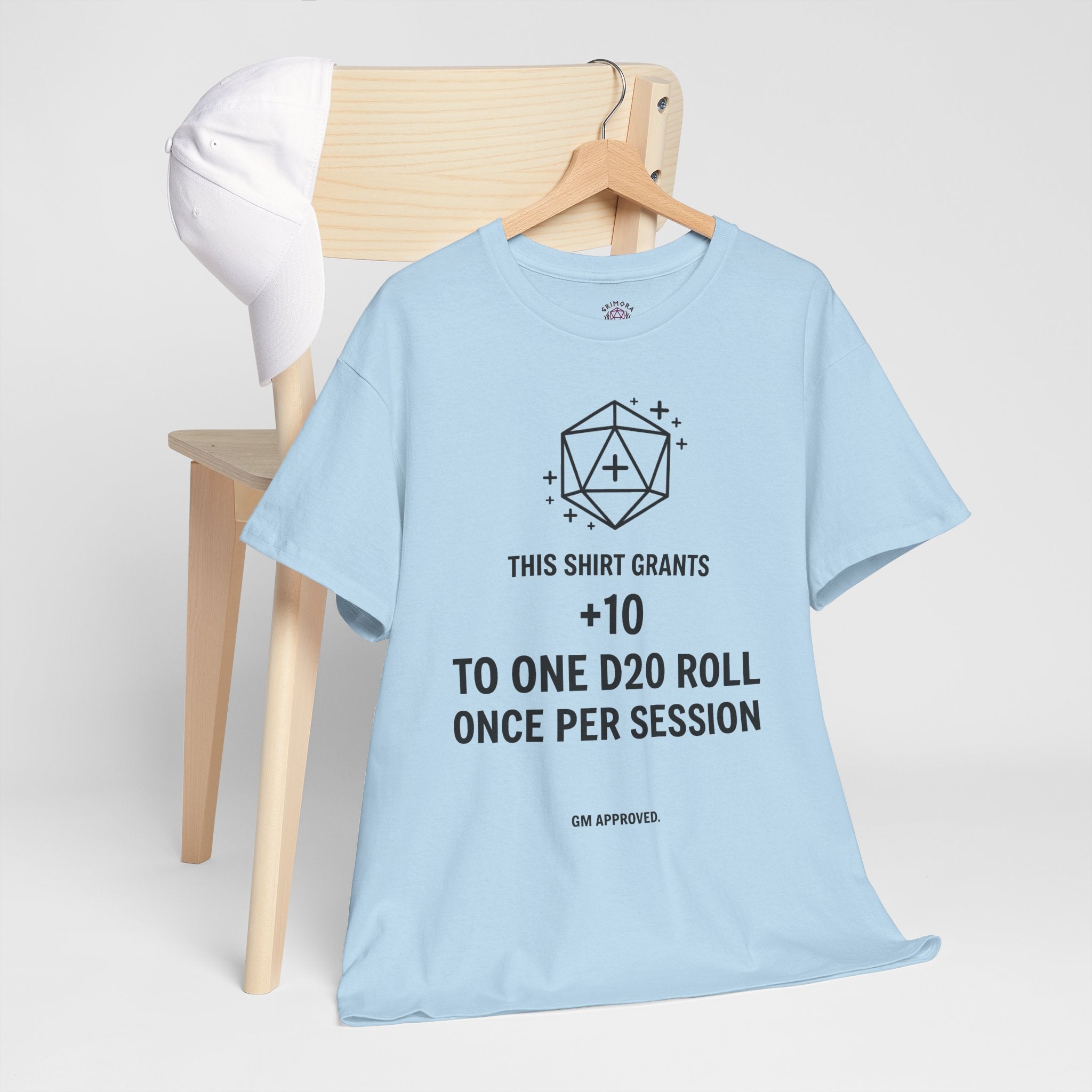 Dice roll plus modifier T-shirt | D20 RPG Personalizable T-shirt