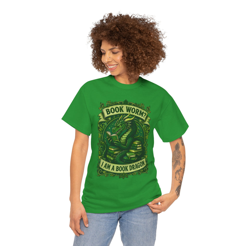Book Worm? I Am a Book Dragon, Fantasy Reader T-shirt