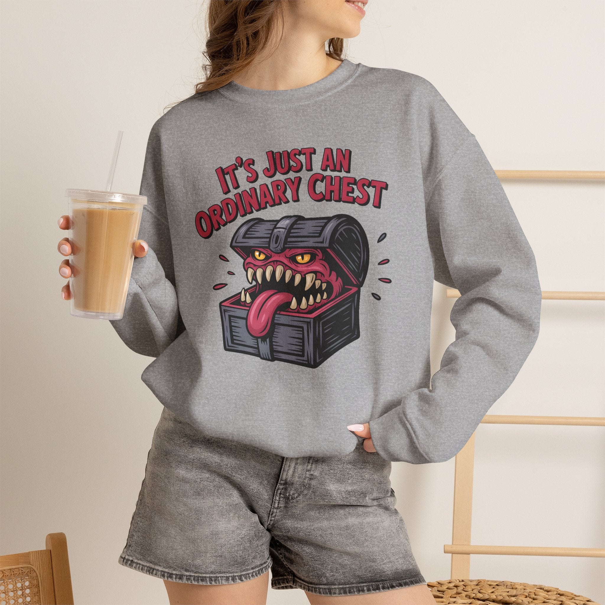 "It's Just An Ordinary Chest" — Mimic monster Sweatshirt