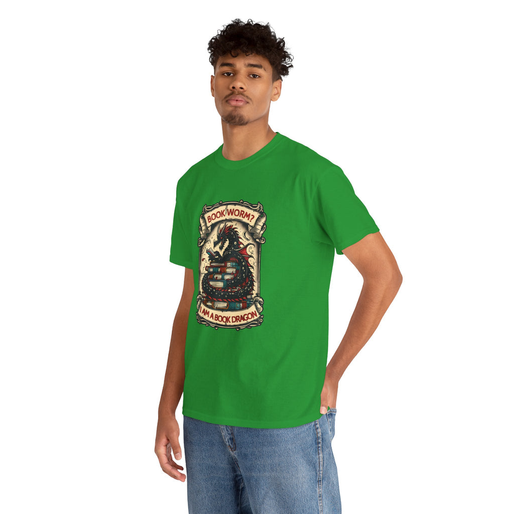 Book Worm? I Am a Book Dragon, Fantasy Reader T-shirt