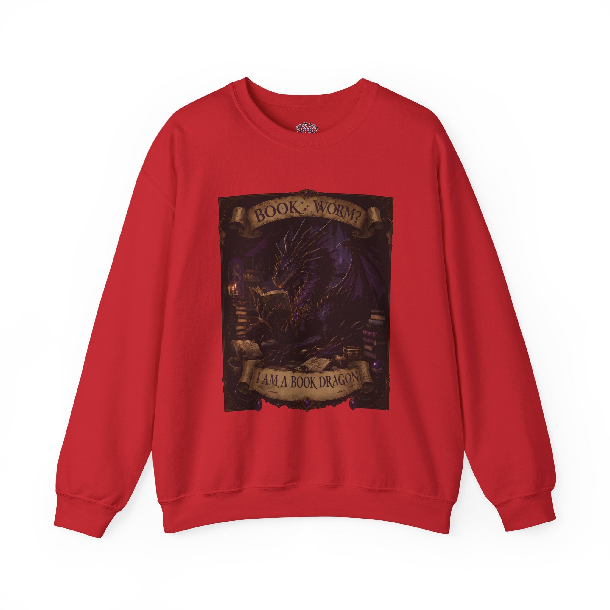 Book Worm? I Am a Book Dragon, Fantasy Reader Sweatshirt