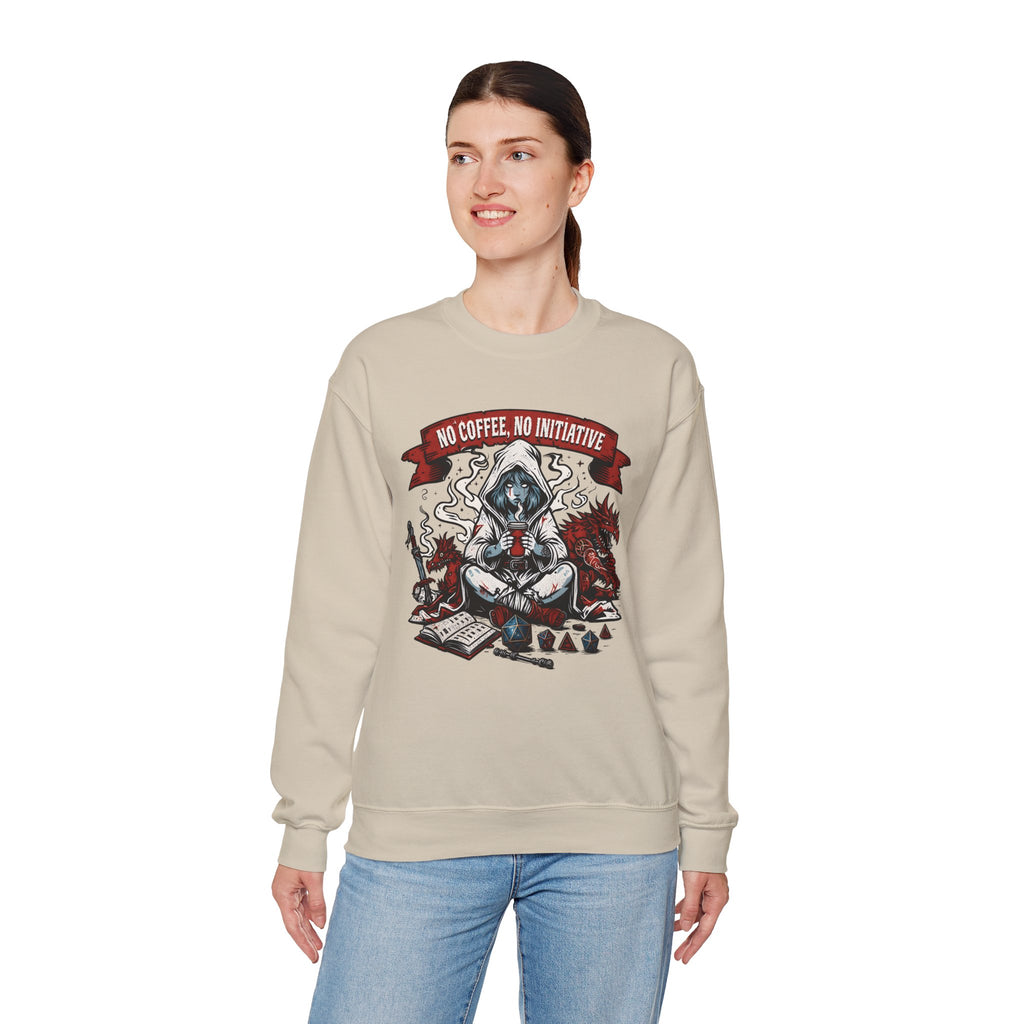 No Coffee, No Initiative | Fantasy RPG Sweatshirt