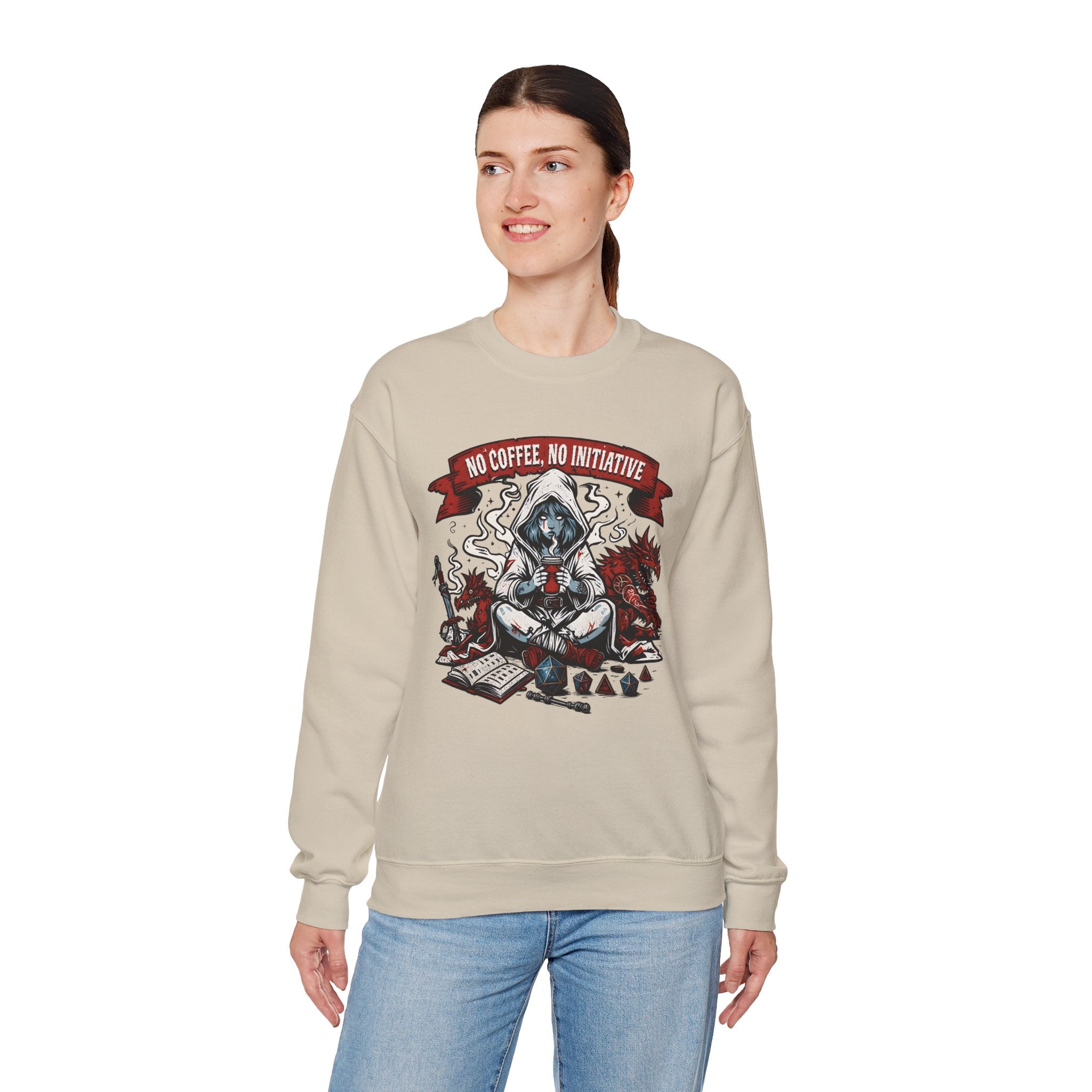 No Coffee, No Initiative | Fantasy RPG Sweatshirt