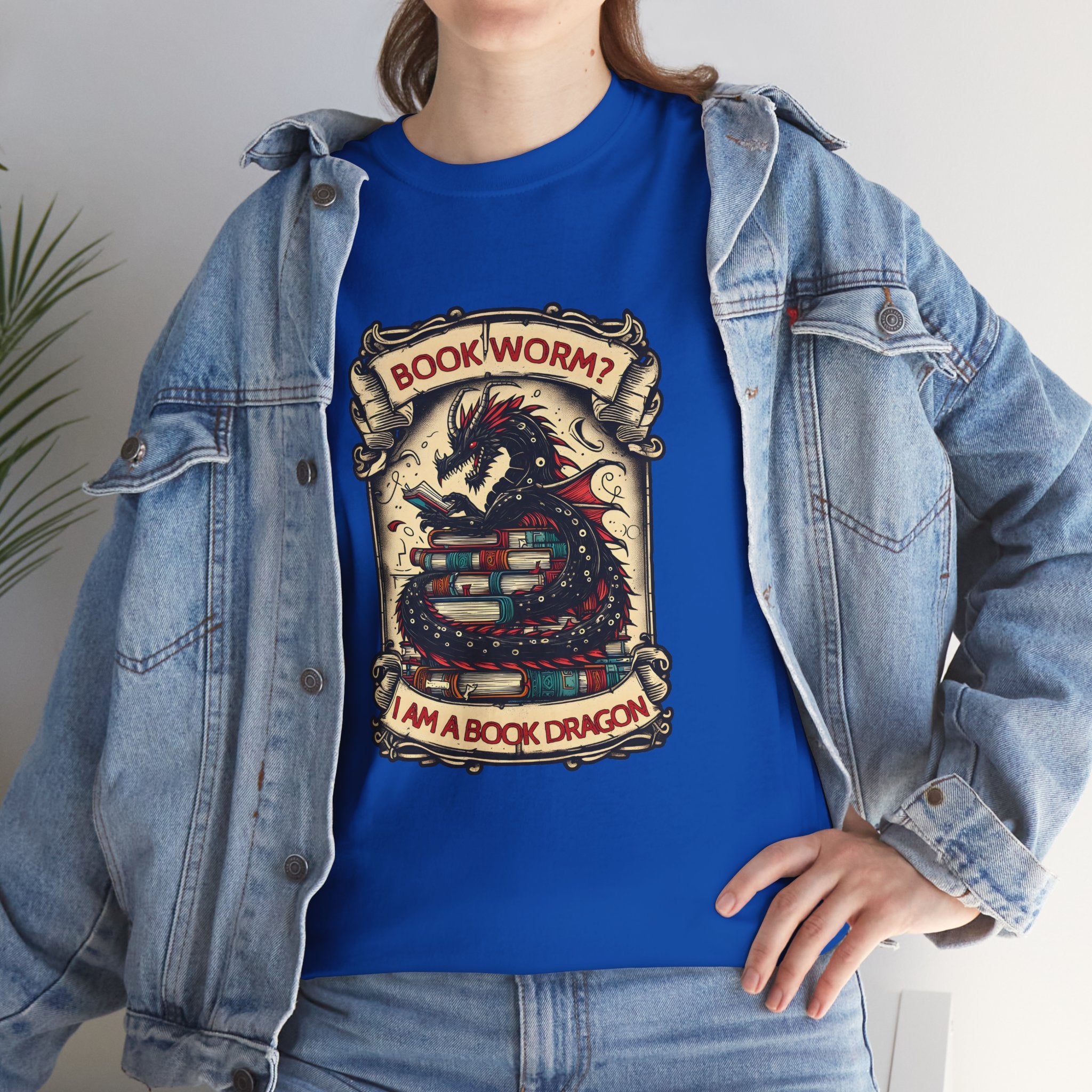 Book Worm? I Am a Book Dragon, Fantasy Reader T-shirt