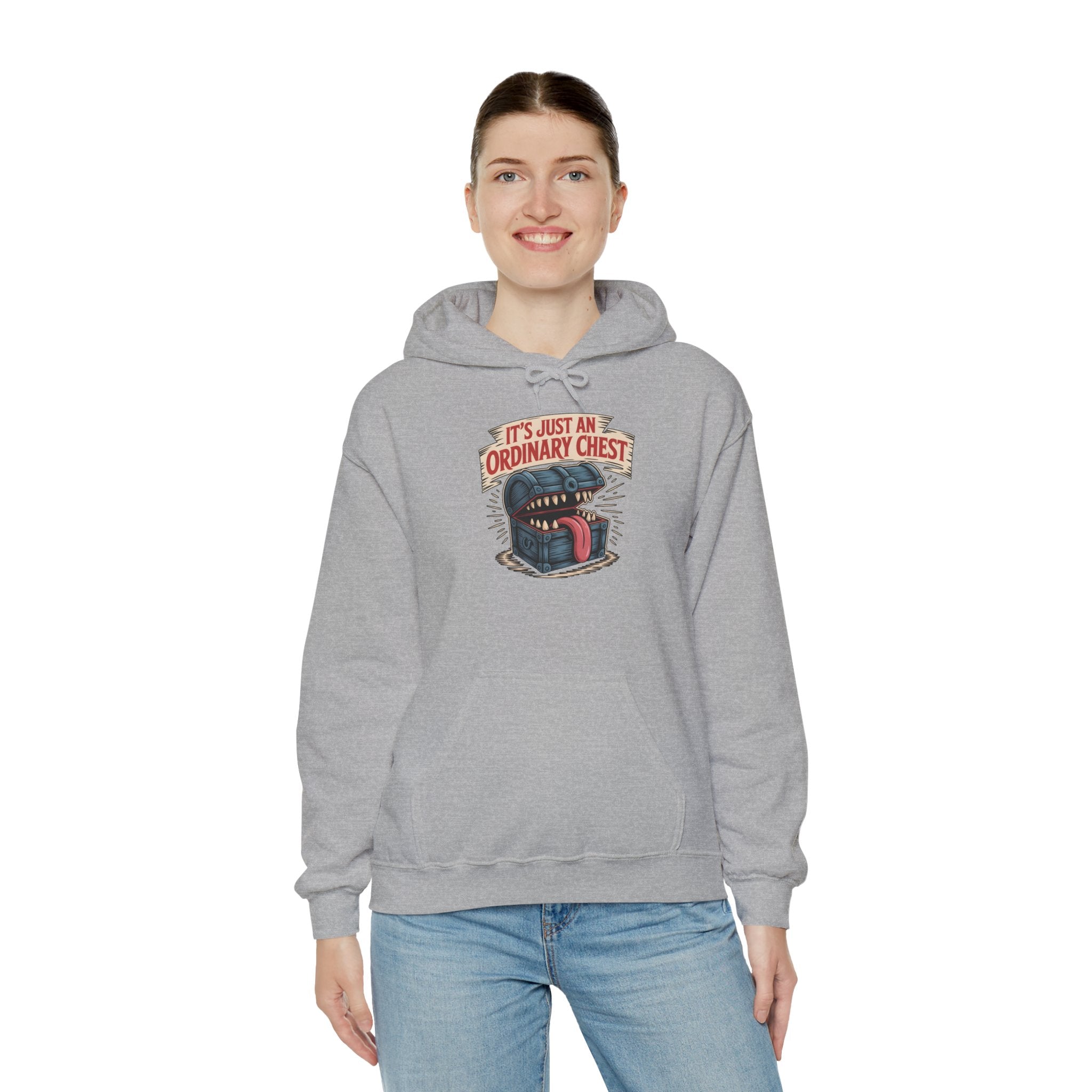 "It's Just An Ordinary Chest" — Mimic monster Hoodie