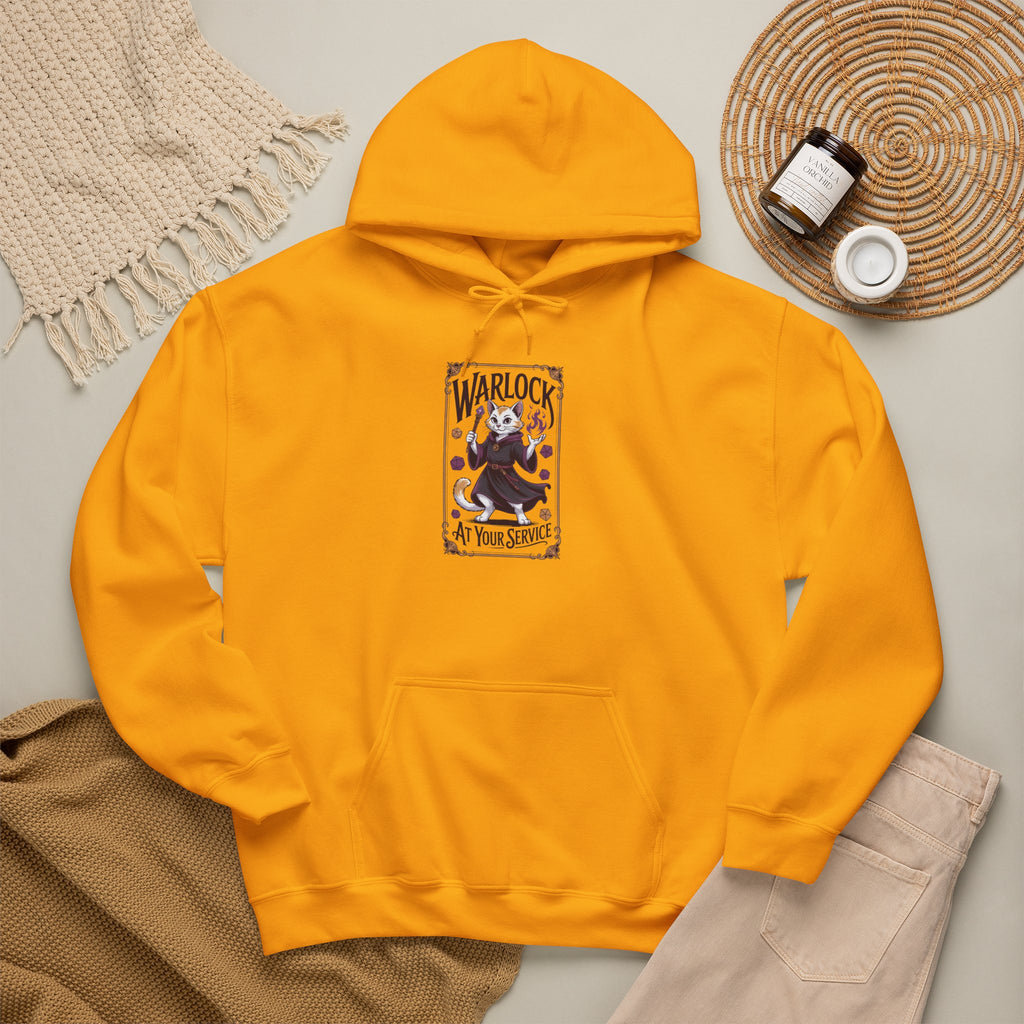 Warlock Cat at Your Serivece D&D Hoodie | Cat Lover RPG Gift