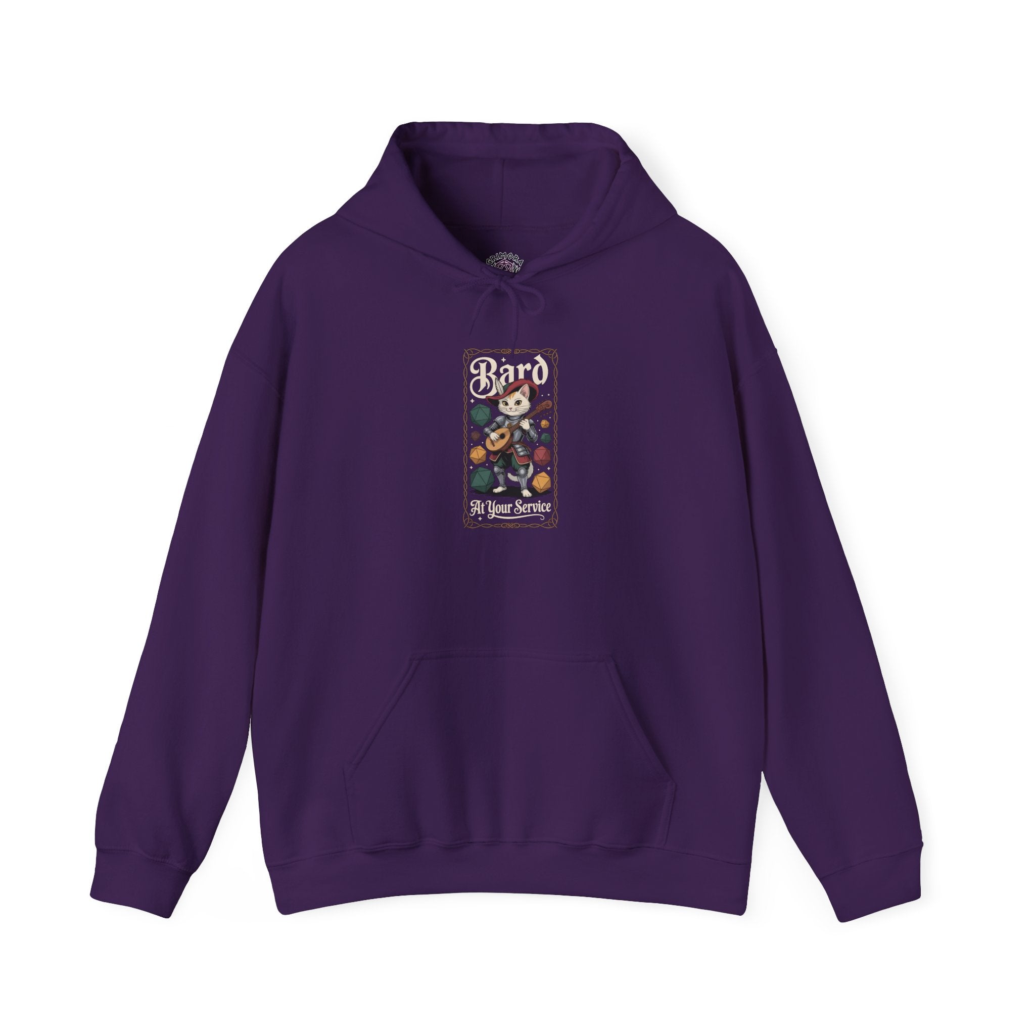 Bard Cat at Your Serivece D&D Hoodie | Cat Lover RPG Gift