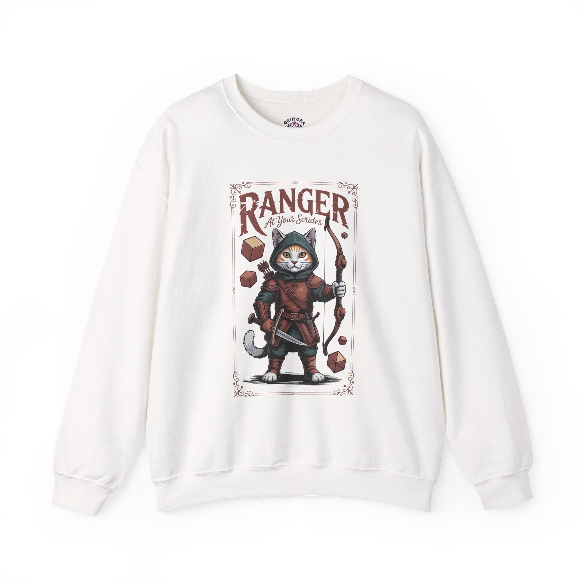 Ranger Cat at Your Serivece D&D Sweatshirt | Cat Lover RPG Gift