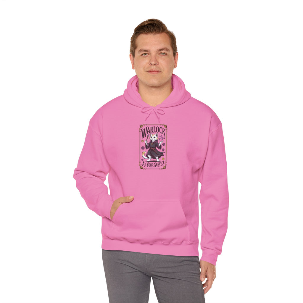 Warlock Cat at Your Serivece D&D Hoodie | Cat Lover RPG Gift
