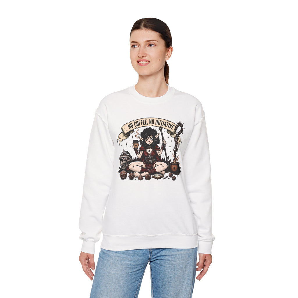 No Coffee, No Initiative | Fantasy RPG Sweatshirt