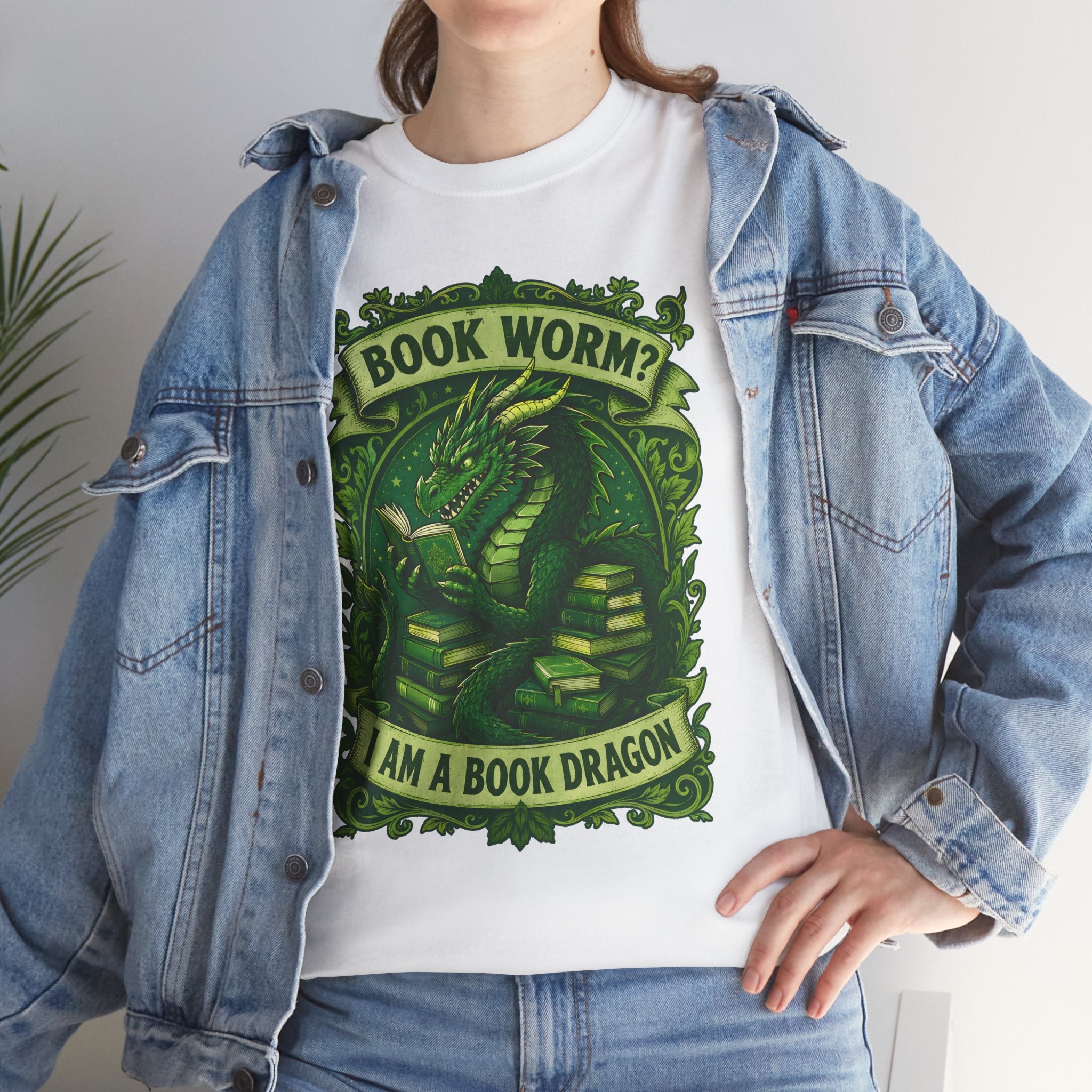 Book Worm? I Am a Book Dragon, Fantasy Reader T-shirt