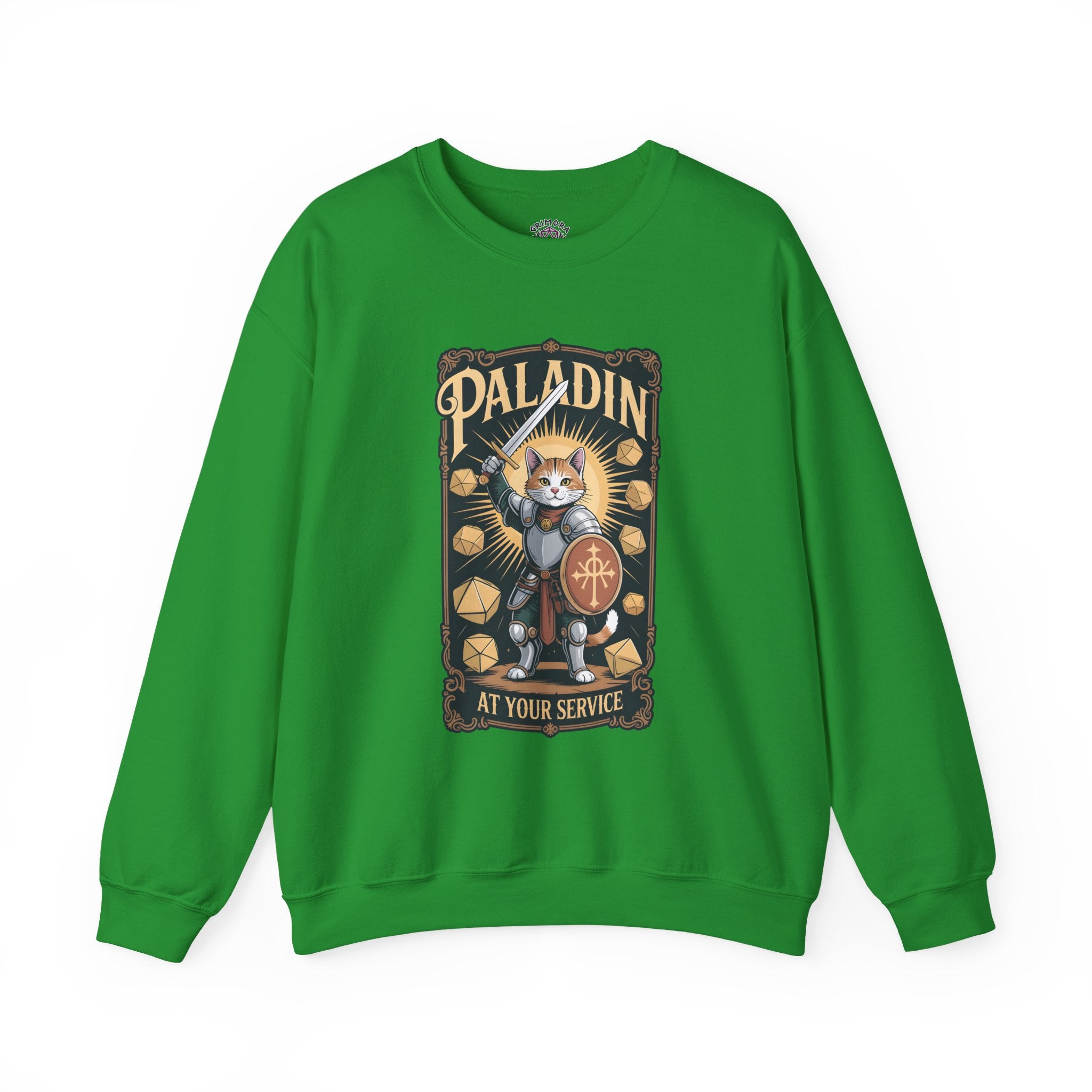 Paladin Cat at Your Service D&D Sweatshirt | Cat Lover RPG Gift
