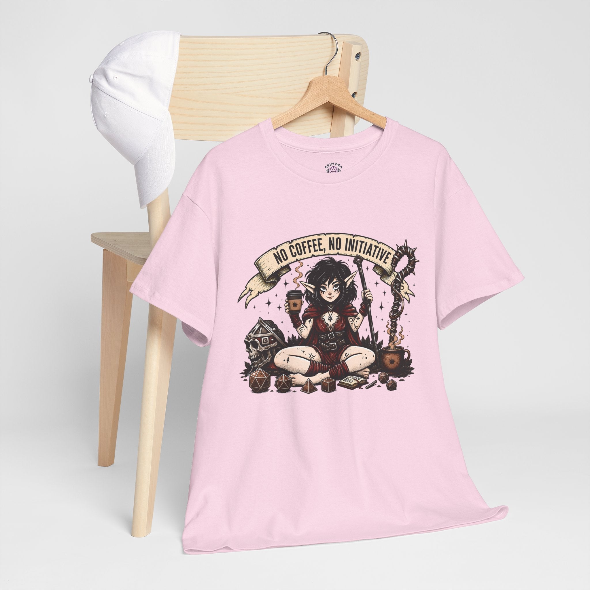 No Coffee, No Initiative | Fantasy RPG T-shirt
