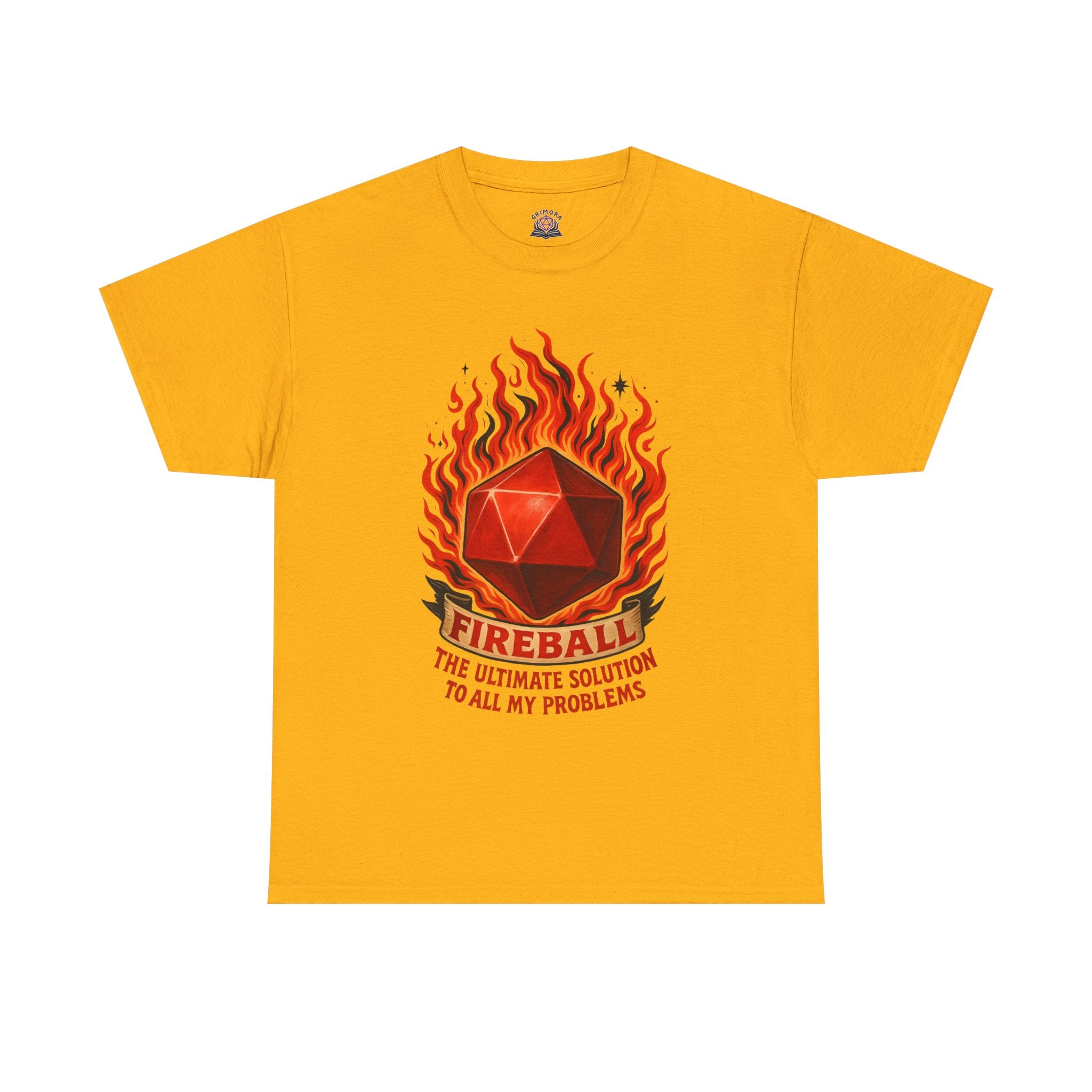 Fireball – The Ultimate Solution to All My Problems| Funny RPG T-shirt