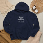 Roll. Sip. Repeat. | Tabletop RPG Coffee Hoodie | Dice & Coffee Lover Hoodie