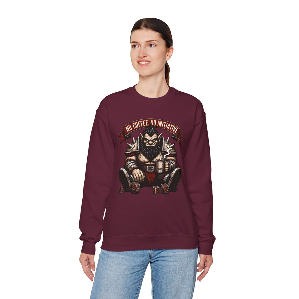 No Coffee, No Initiative | Fantasy RPG Sweatshirt