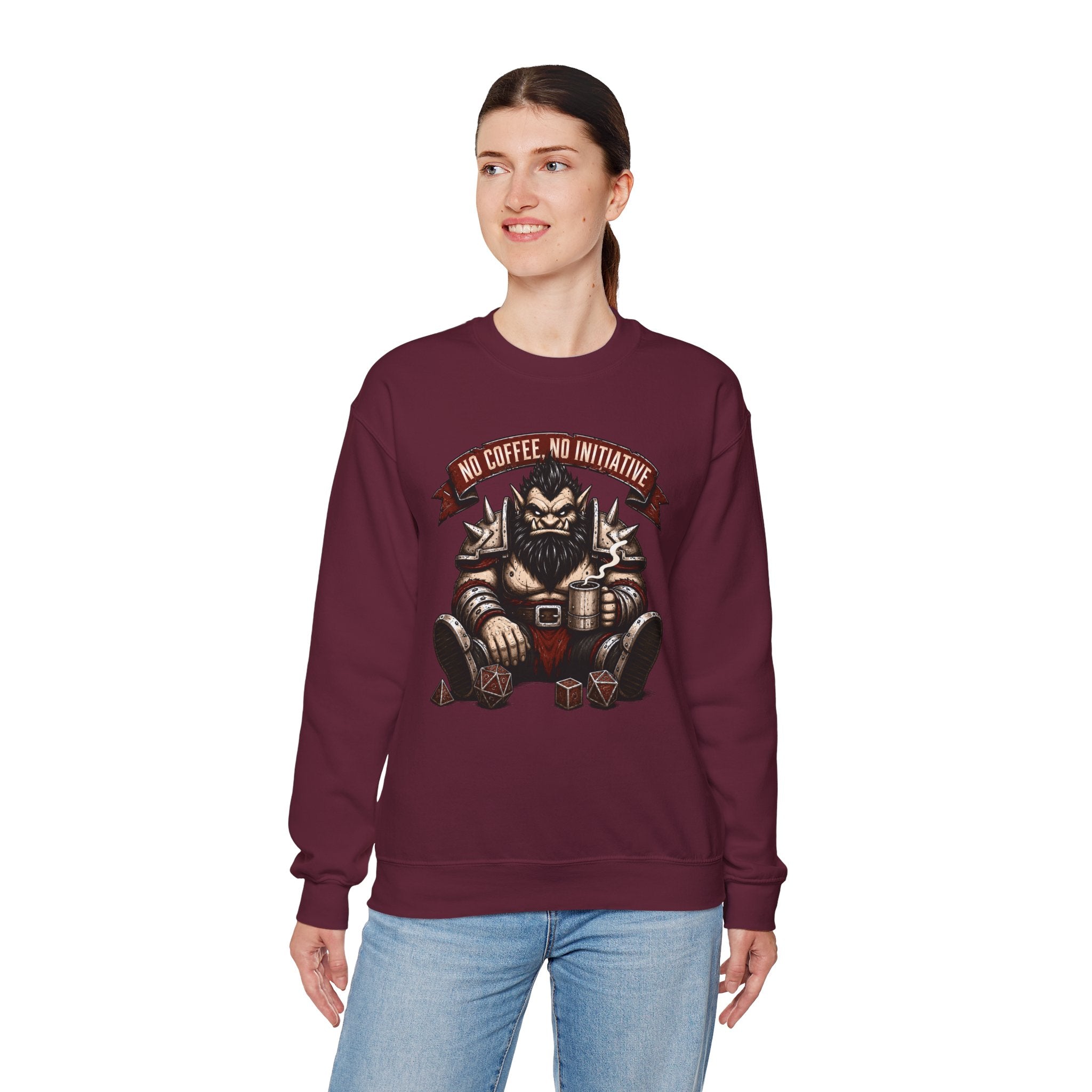 No Coffee, No Initiative | Fantasy RPG Sweatshirt