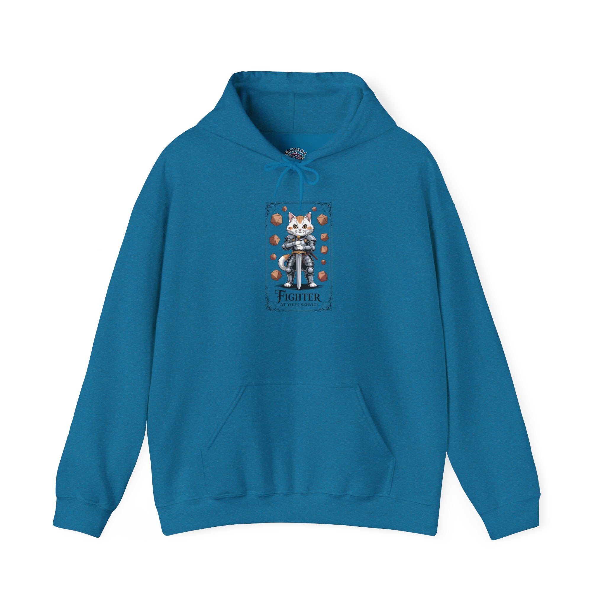 Fighter Cat at Your Service D&D Hoodie | Cat Lover RPG Gift