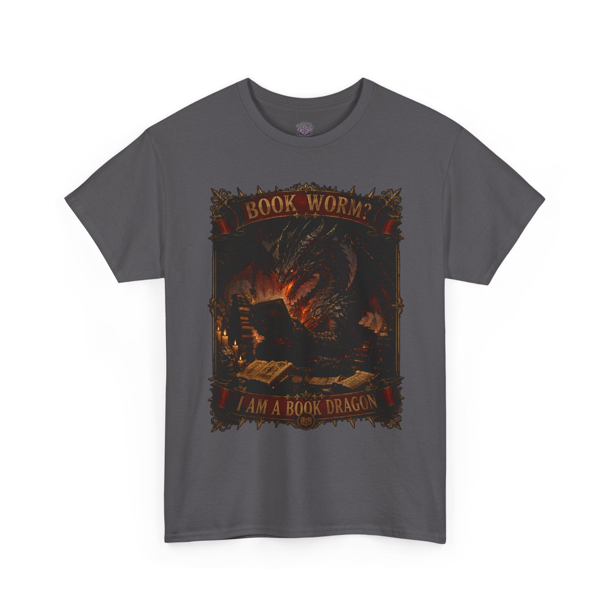 Book Worm? I Am a Book Dragon, Fantasy Reader T-shirt