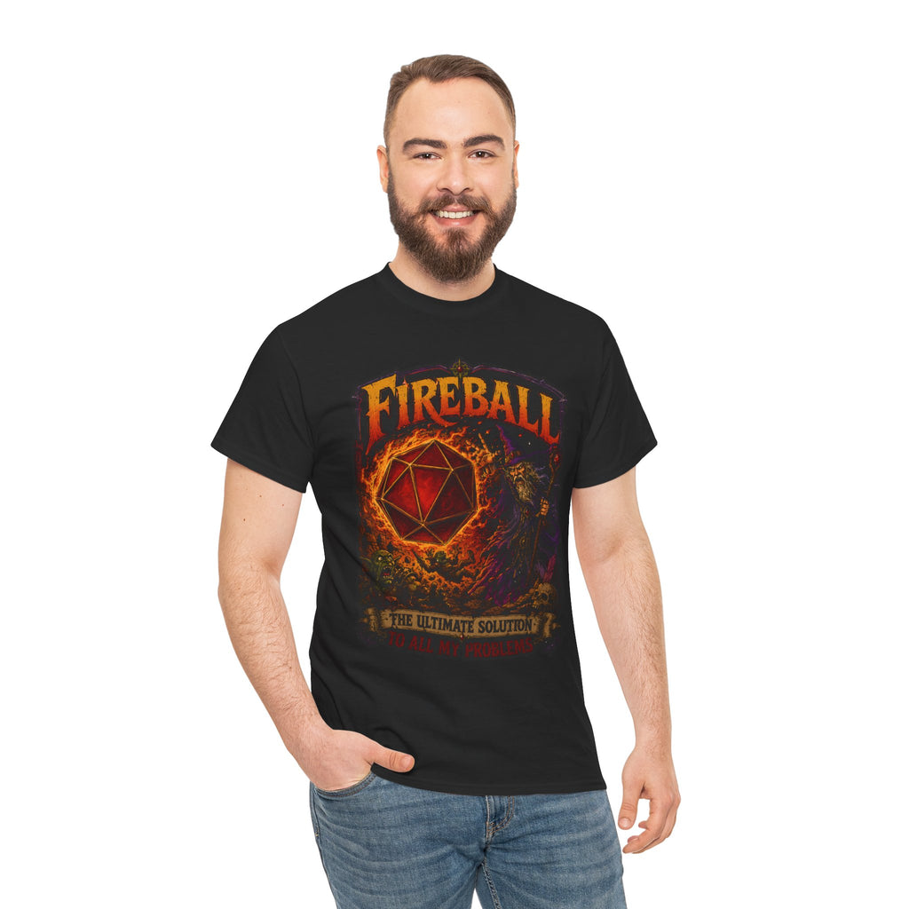 Fireball – The Ultimate Solution to All My Problems| Funny RPG T-shirt